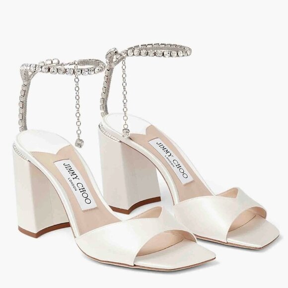 Jimmy Choo Saeda Sandal Block Heel 85 - Picture 1 of 5